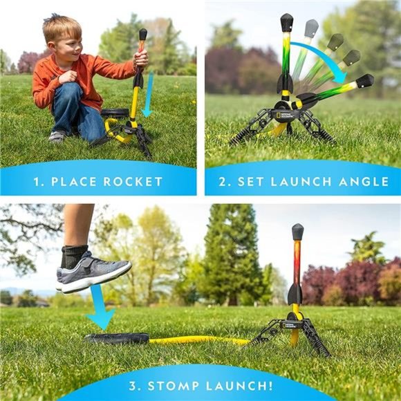 Air Rocket Toy – Ultimate LED Rocket Launcher for Kids, Stomp and Launch - Picture 4 of 6